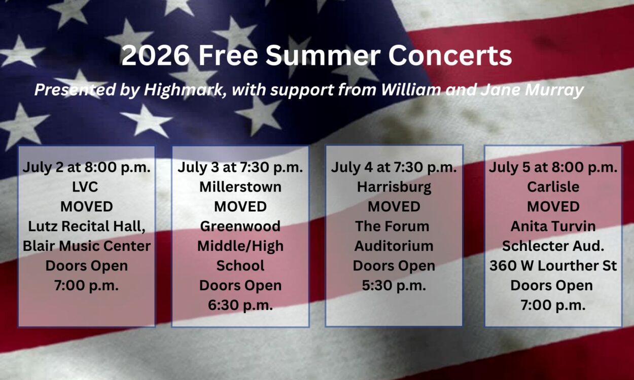 2026 Summer Concerts locations and times